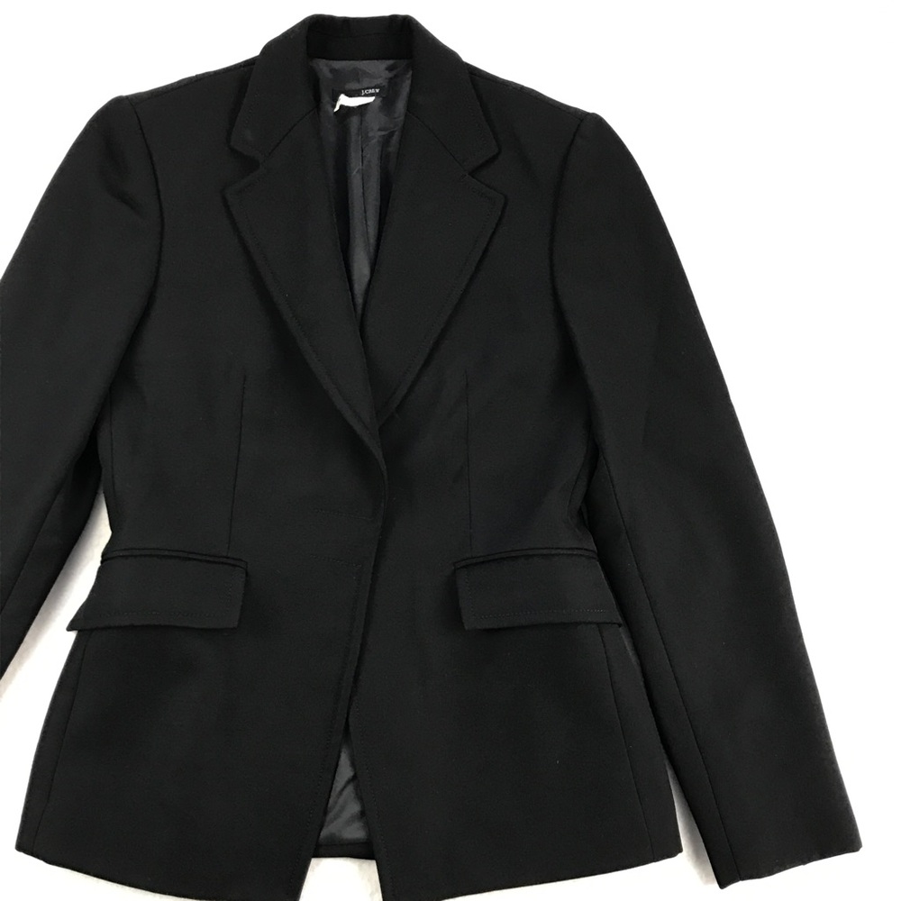 J. Crew Tailored Fit Wool Hidden Button Blazer
